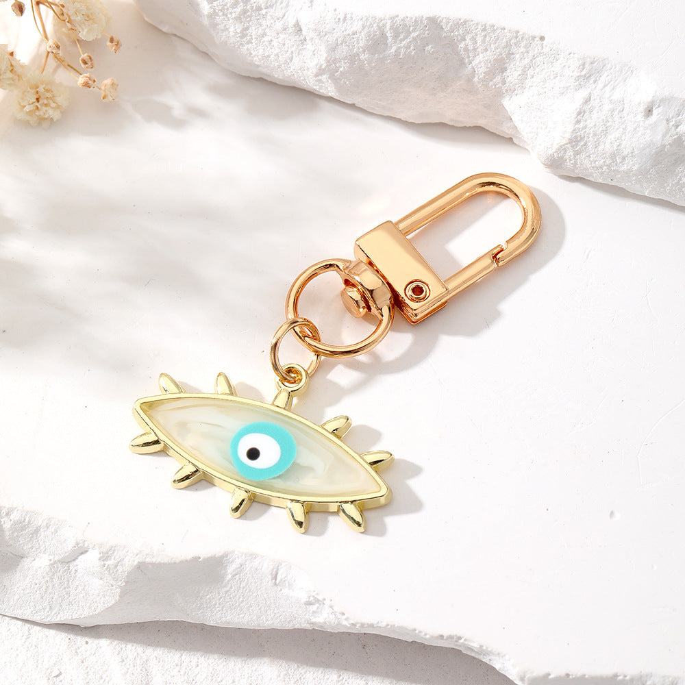 Wholesale Personalized Halo Dye Contrast Demon Eye Alloy Keychain